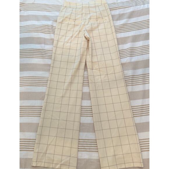 Veronica Beard *NWT ($478) | Ecru & brown window pane Tonelli pants | size 00 - Picture 3 of 11